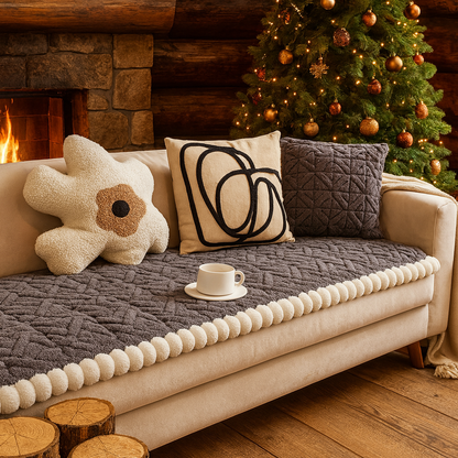 Housse de Canapé Velours Coton™ – Confort & Protection Antidérapante