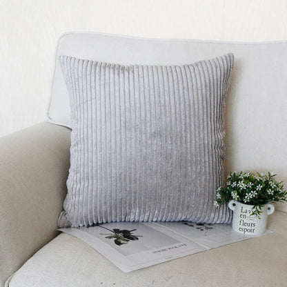 Luxurious Striped Corduroy Cushion Cover™