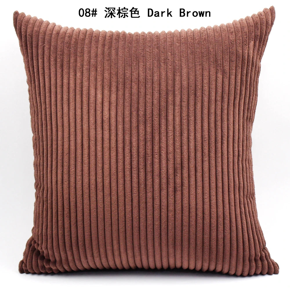 Luxurious Striped Corduroy Cushion Cover™