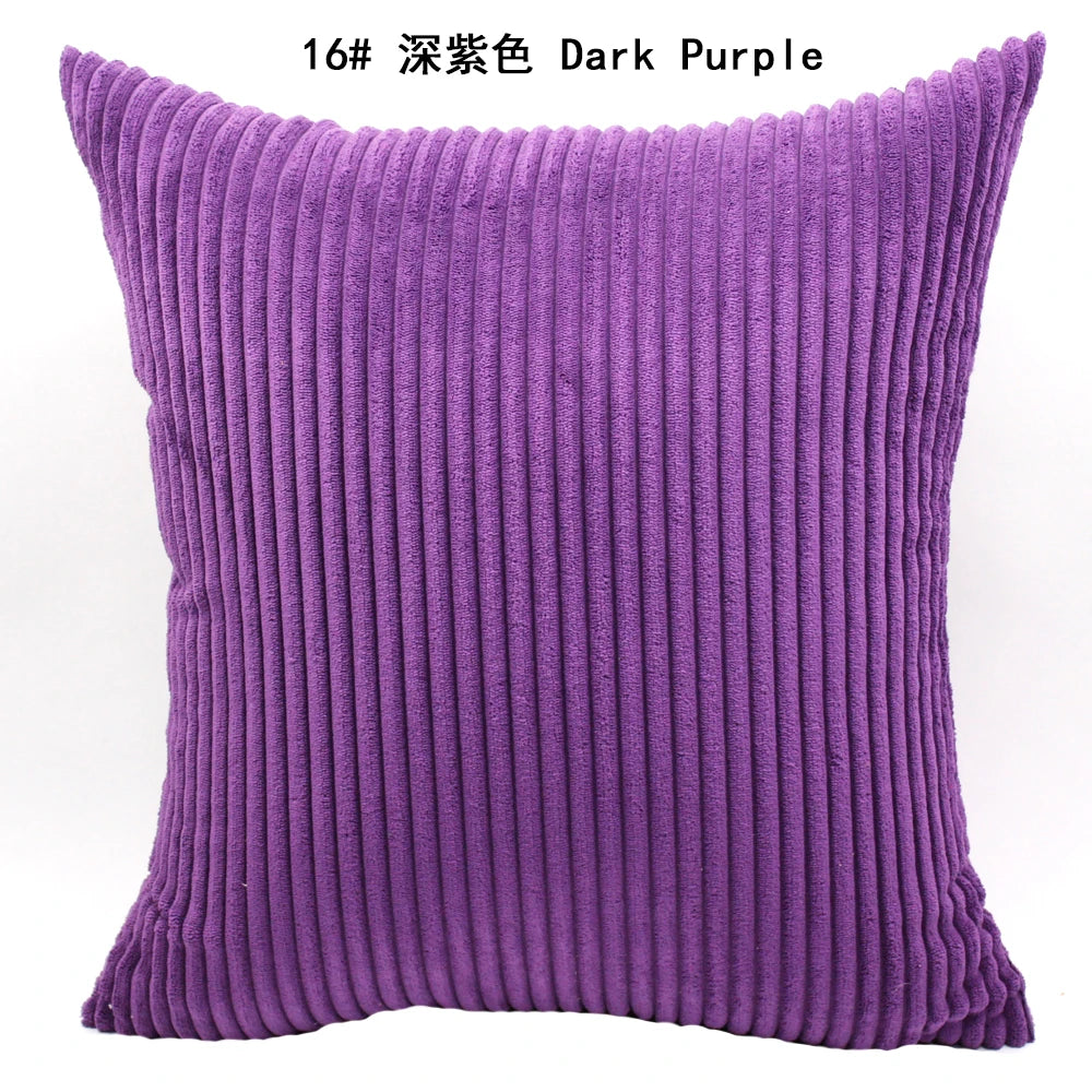 Luxurious Striped Corduroy Cushion Cover™