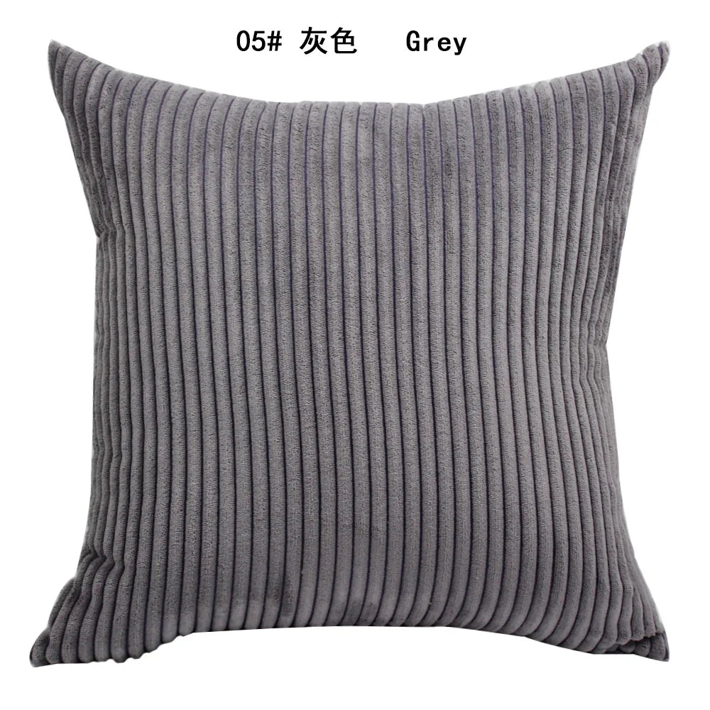 Luxurious Striped Corduroy Cushion Cover™