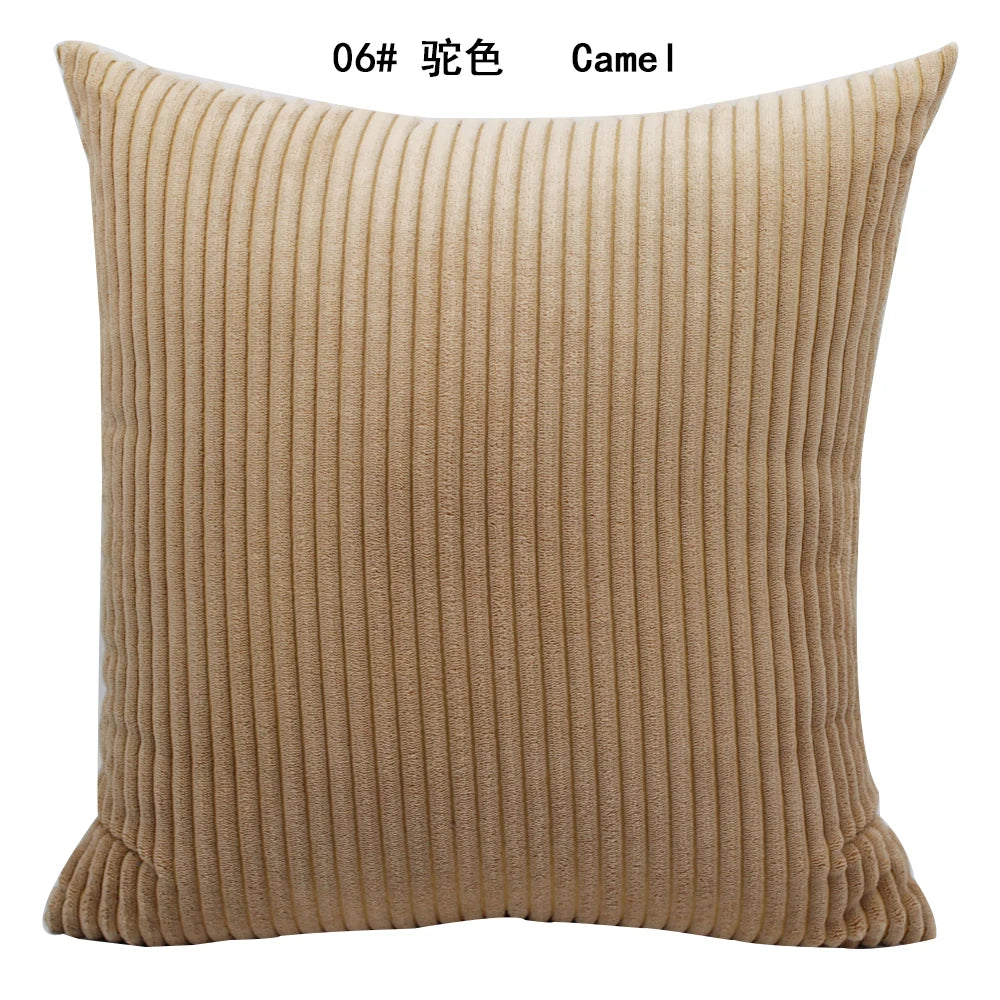 Luxurious Striped Corduroy Cushion Cover™