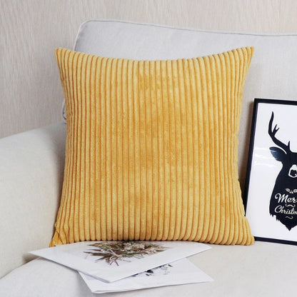 Luxurious Striped Corduroy Cushion Cover™